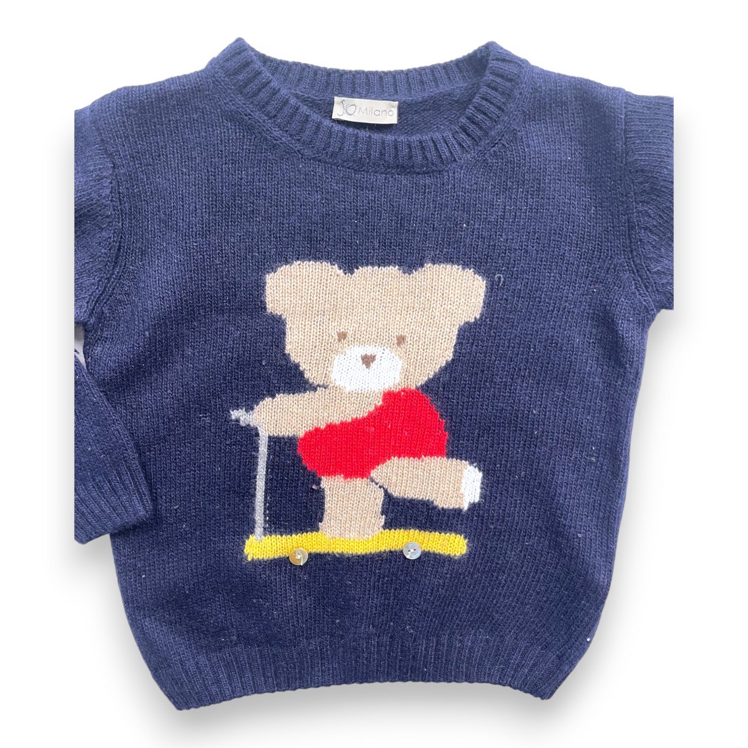 JO MILANO - Navy blue teddy bear sweater - 2 years