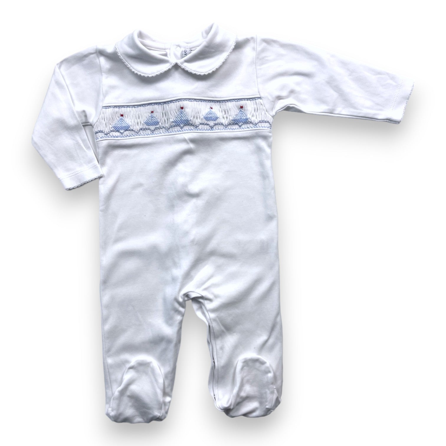 LITTLE ALICE - White pajamas with details - 6/9 months
