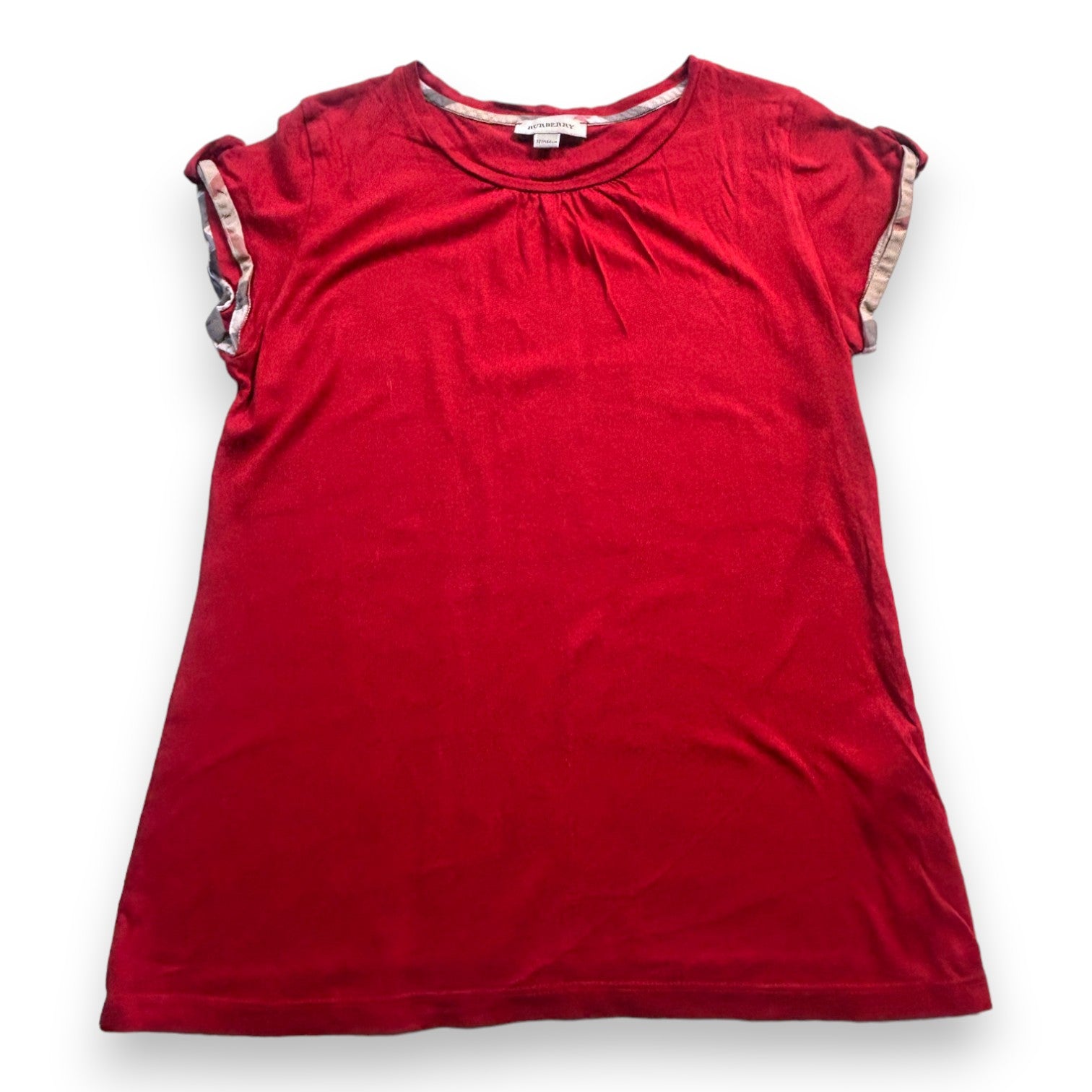 BURBERRY - T- shirt rouge - 12 ans