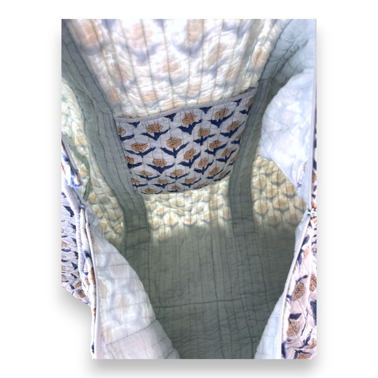 APACHES - Blaue Wickeltasche mit Blumenmuster - Einheitsgröße