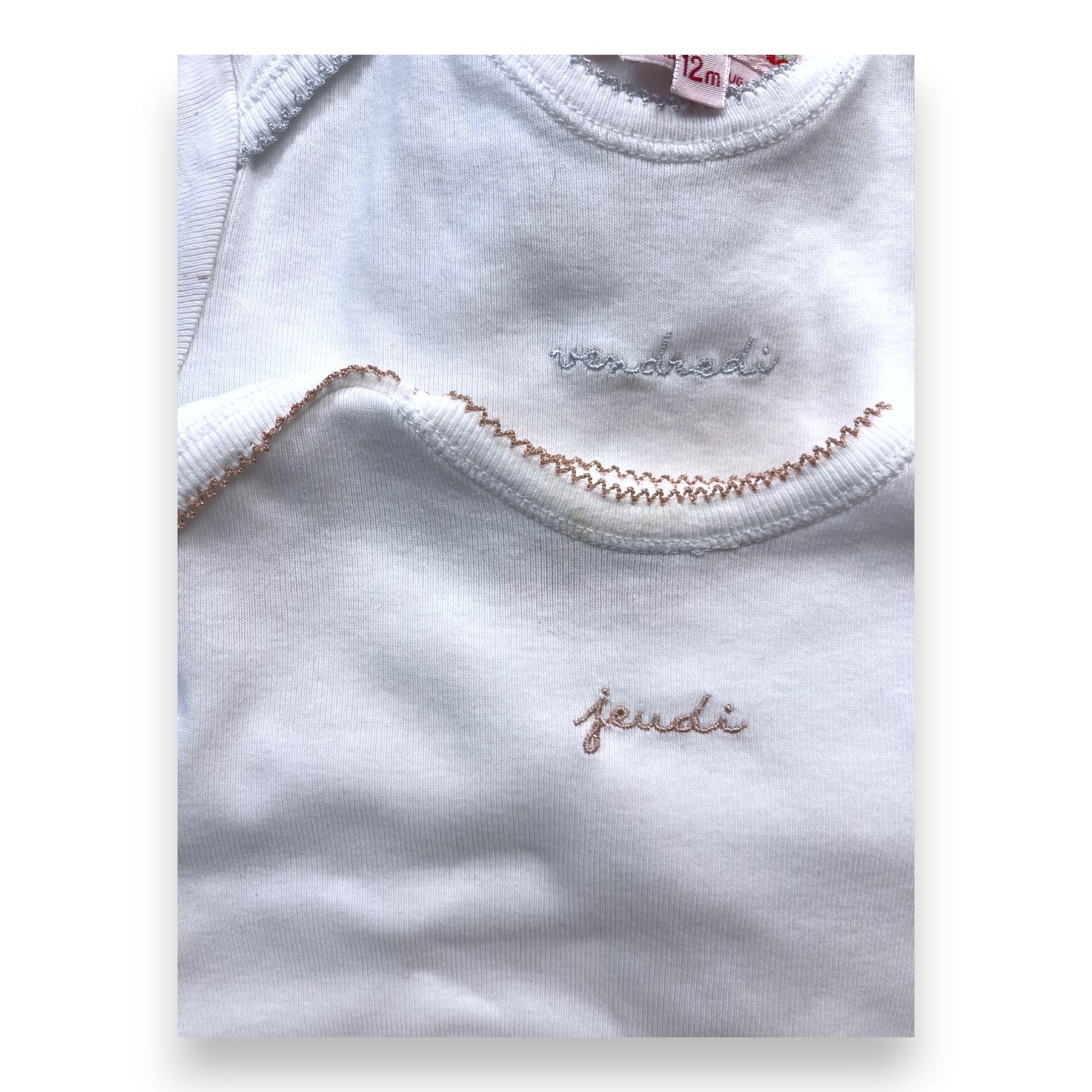 BONPOINT - Weekly pack of bodysuits - 12 months