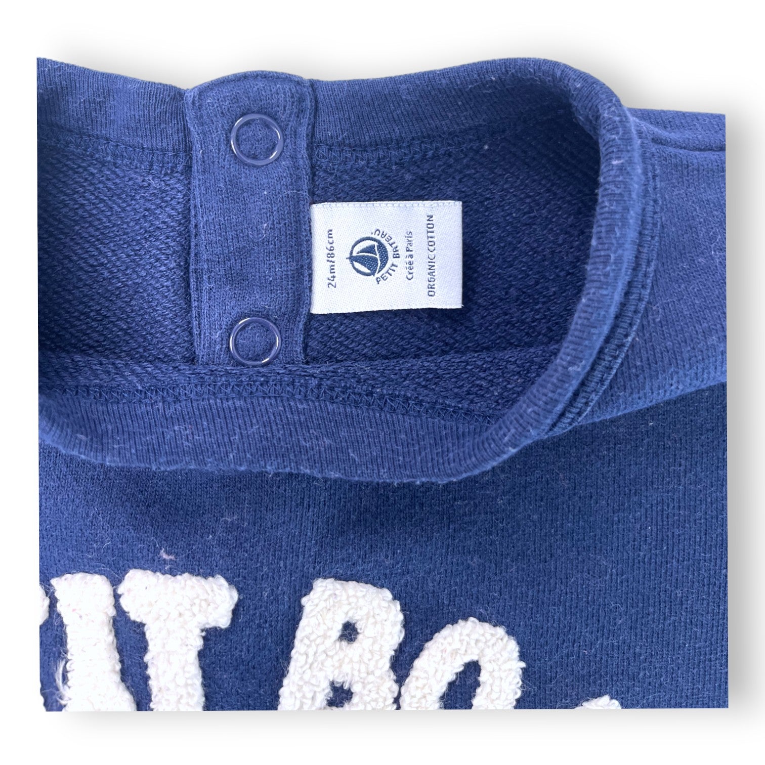 PETIT BOAT - Navy blue "Petit Boat family" sweatshirt - 2 years