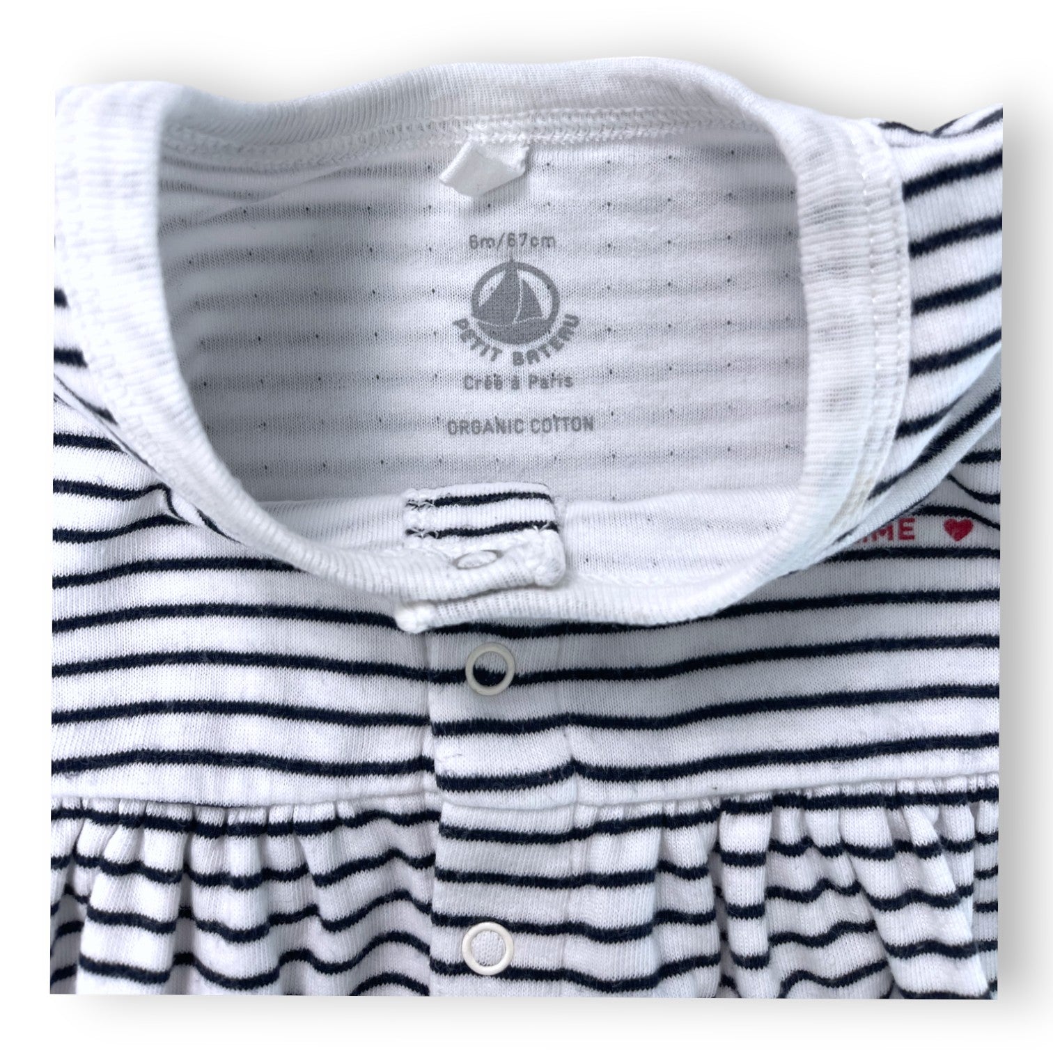 PETIT BATEAU - Striped dress - 6 months