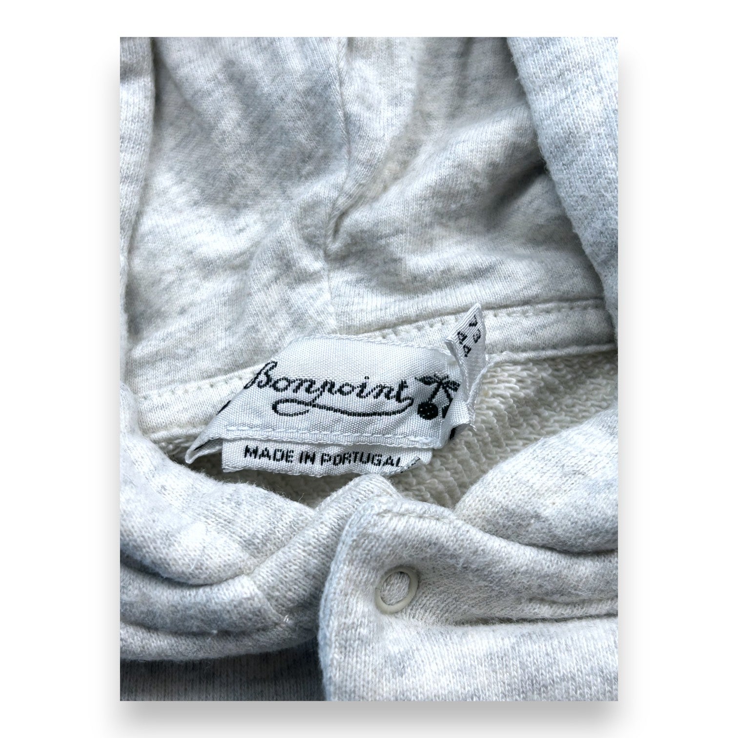 BONPOINT - Pull beige à capuche - 12 mois