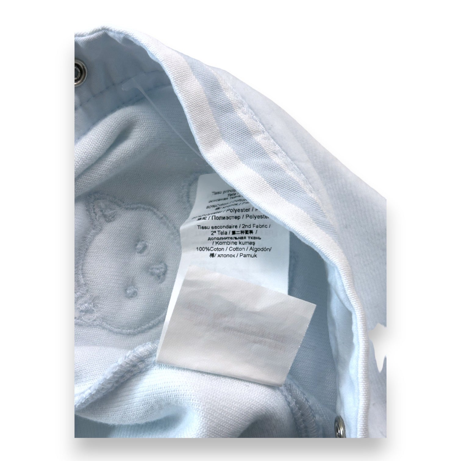 TARTINE ET CHOCOLAT - Pyjama bleu clair en velours - 3 mois