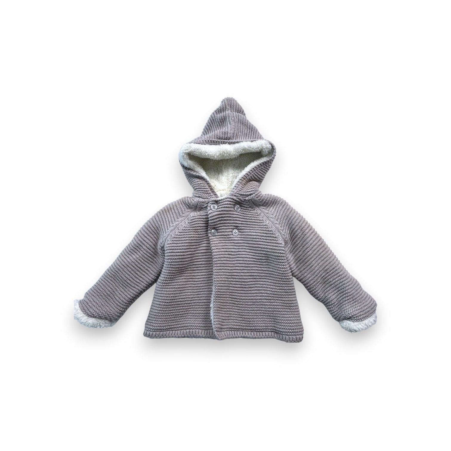 CADET ROUSSELLE - Veste droite Matrio tricot en laine - 12 mois