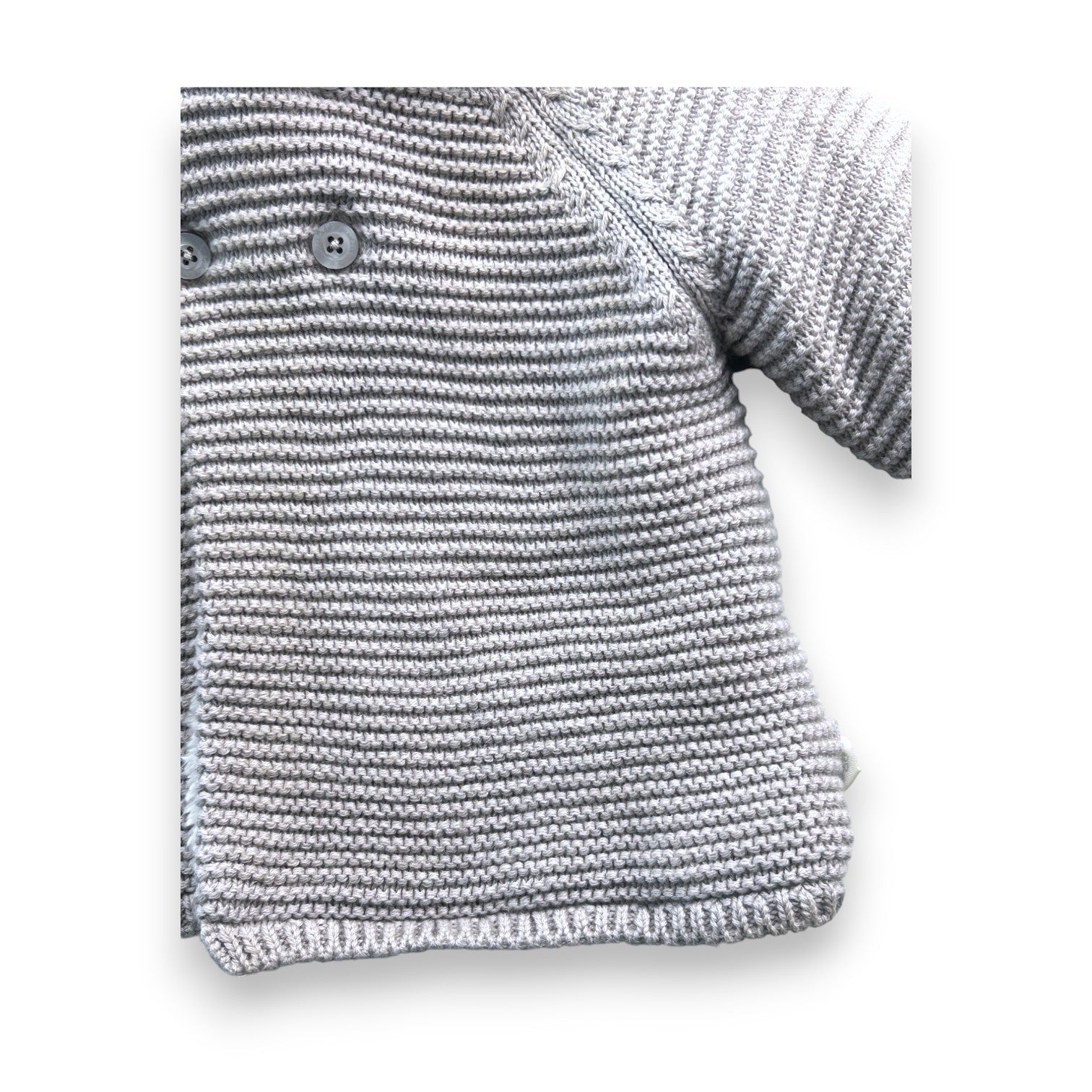 CADET ROUSSELLE - Veste droite Matrio tricot en laine - 12 mois