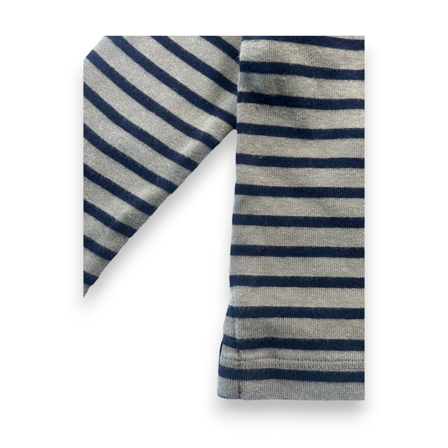 BONPOINT - T-shirt kaki à rayures noires - 12 mois