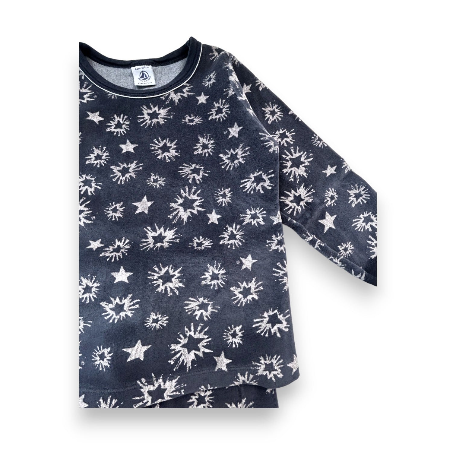 PETIT BATEAU - Pyjama bleu - 4ans