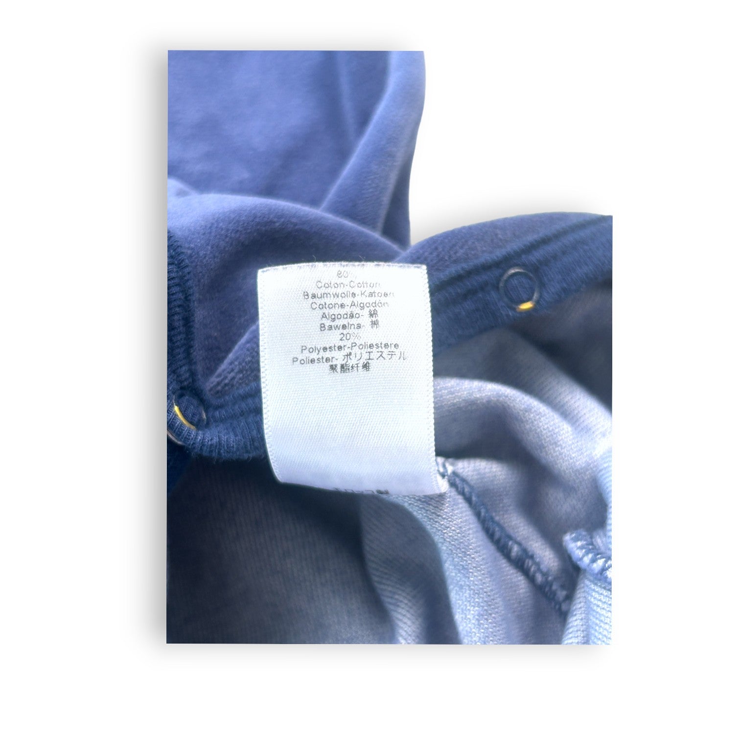 PETIT BATEAU - Pyjama 1 pièce bleu en velours - 12 mois