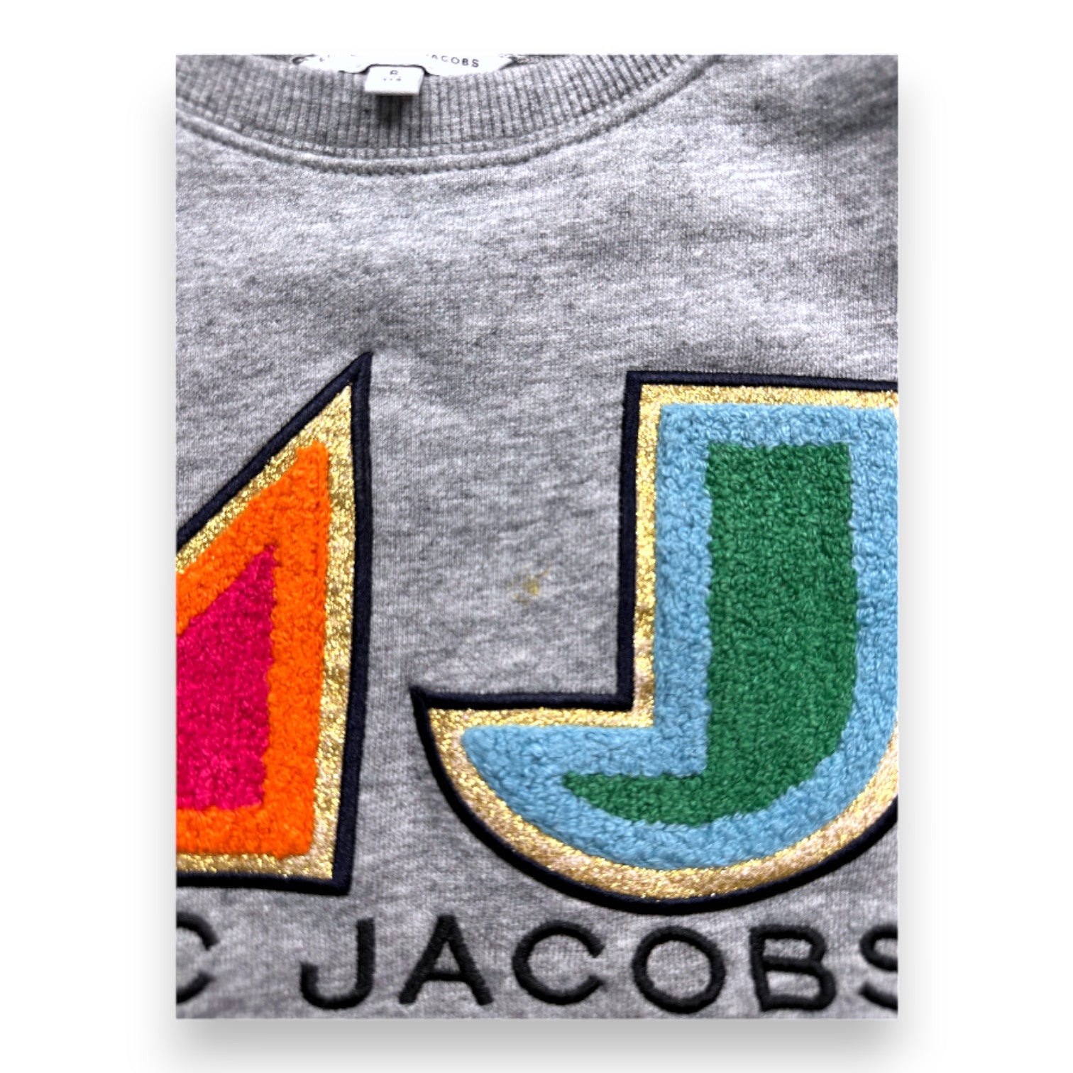 MARC JACOBS - Sweat à manches longues gris avec imprimés - 6 ans