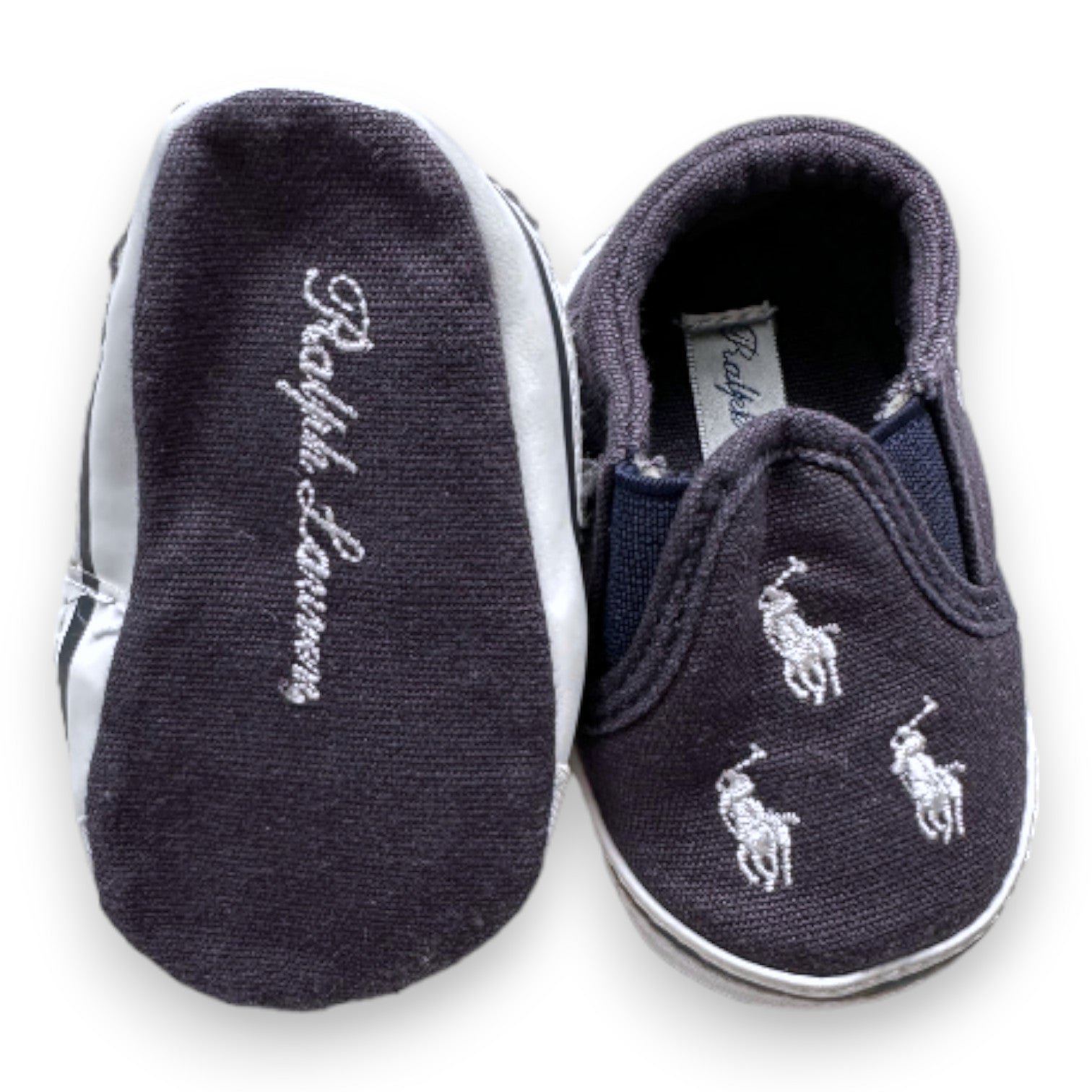 RALPH LAUREN - Blue slippers with embroidery - 16
