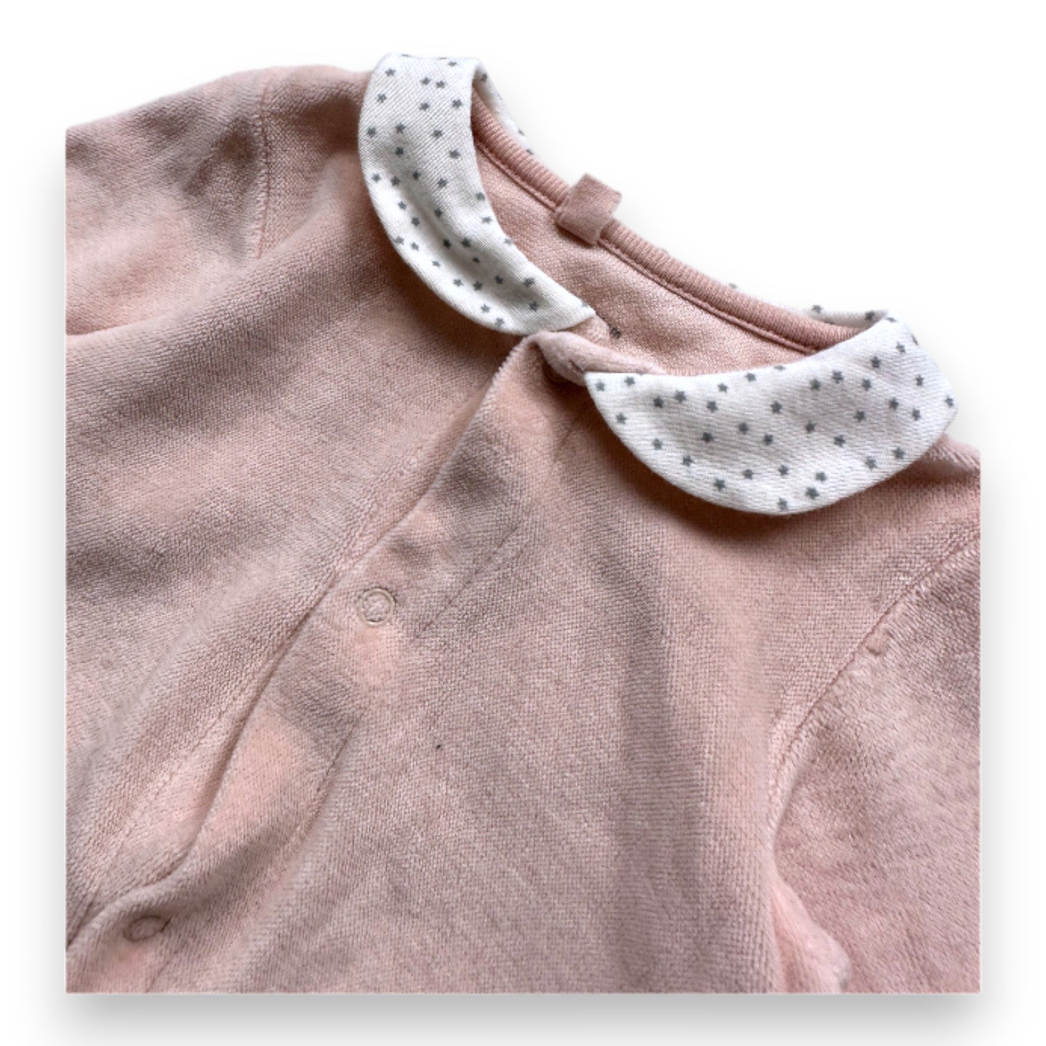 PETIT BATEAU - Pyjama rose avec détails - 1 mois
