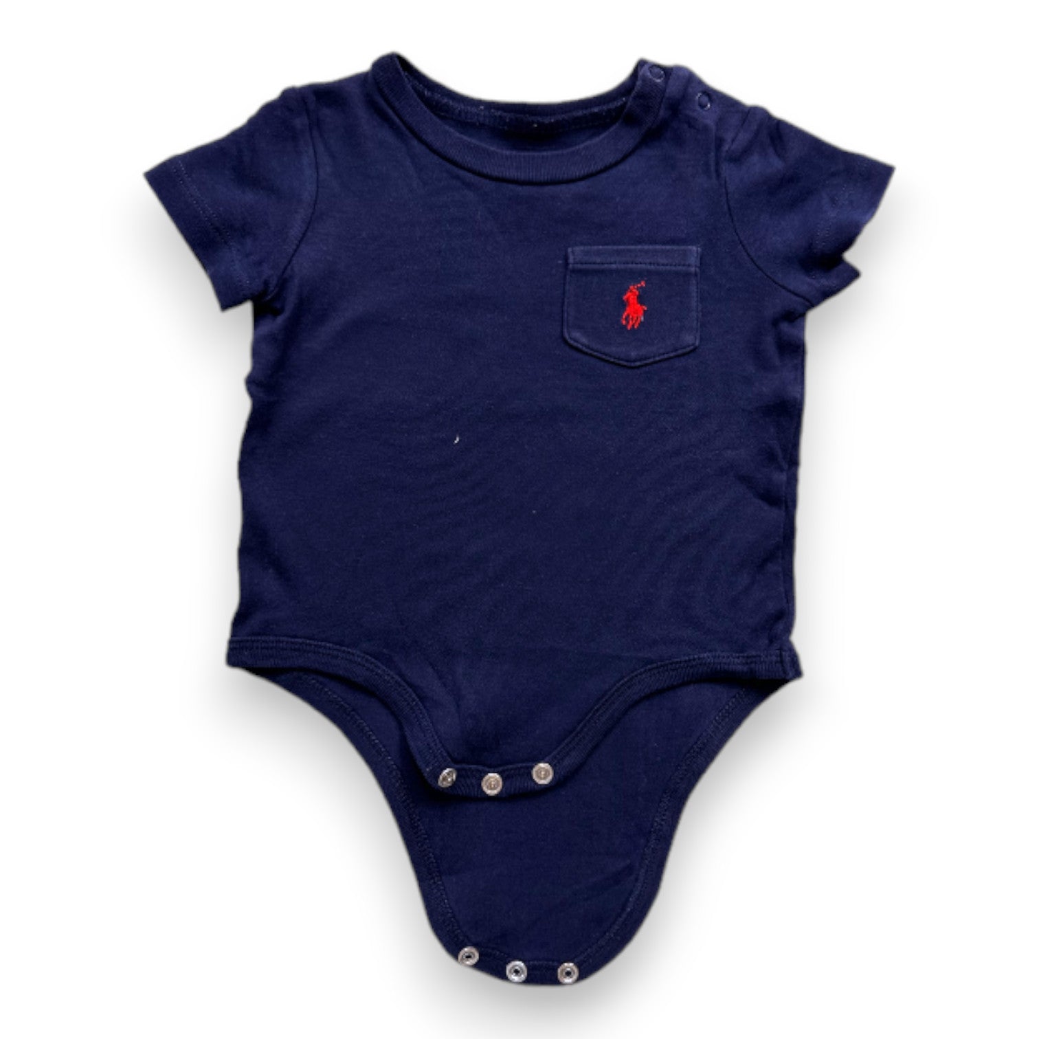 RALPH LAUREN - Navy blue t-shirt bodysuit - 3 months