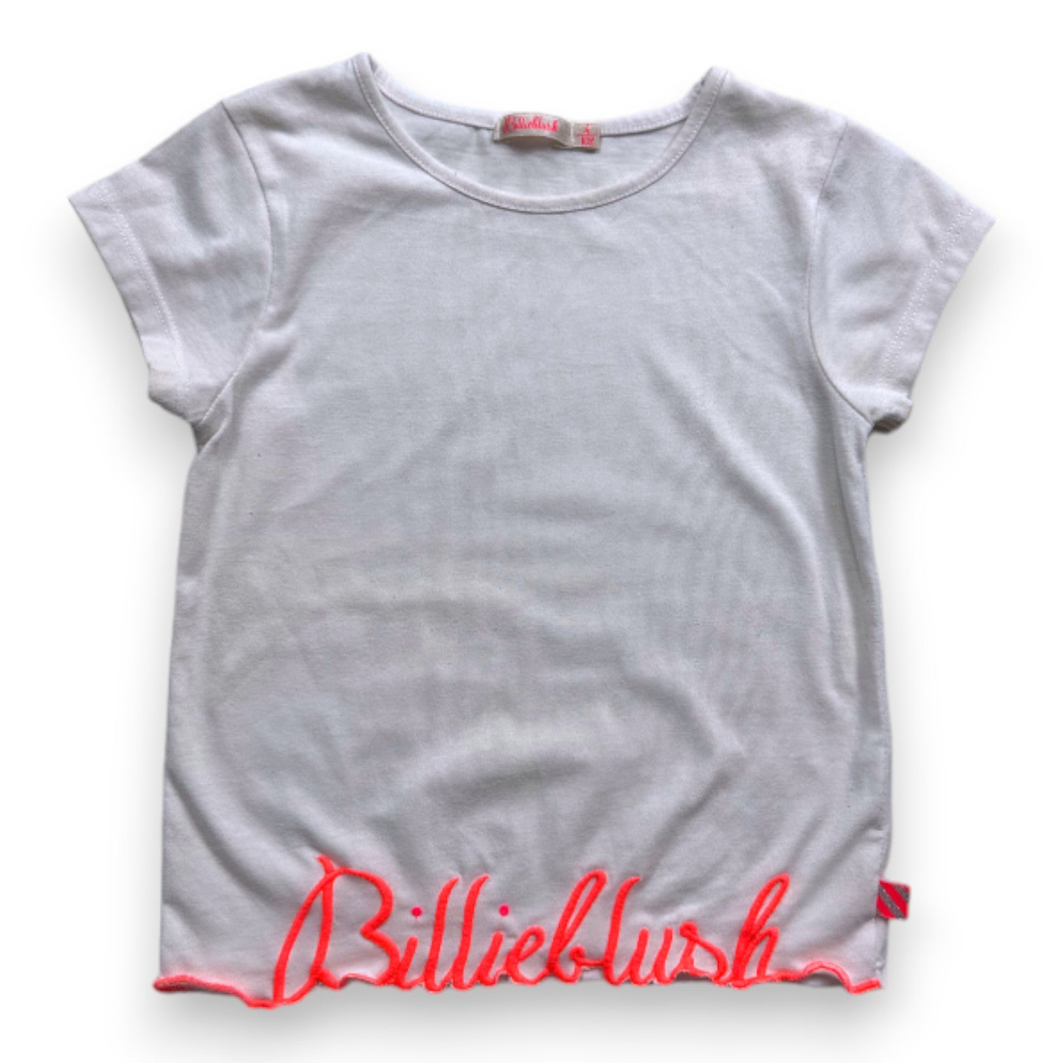 BILLIE BLUSH - T-shirt blanc à manches courtes avec broderie - 4 ans