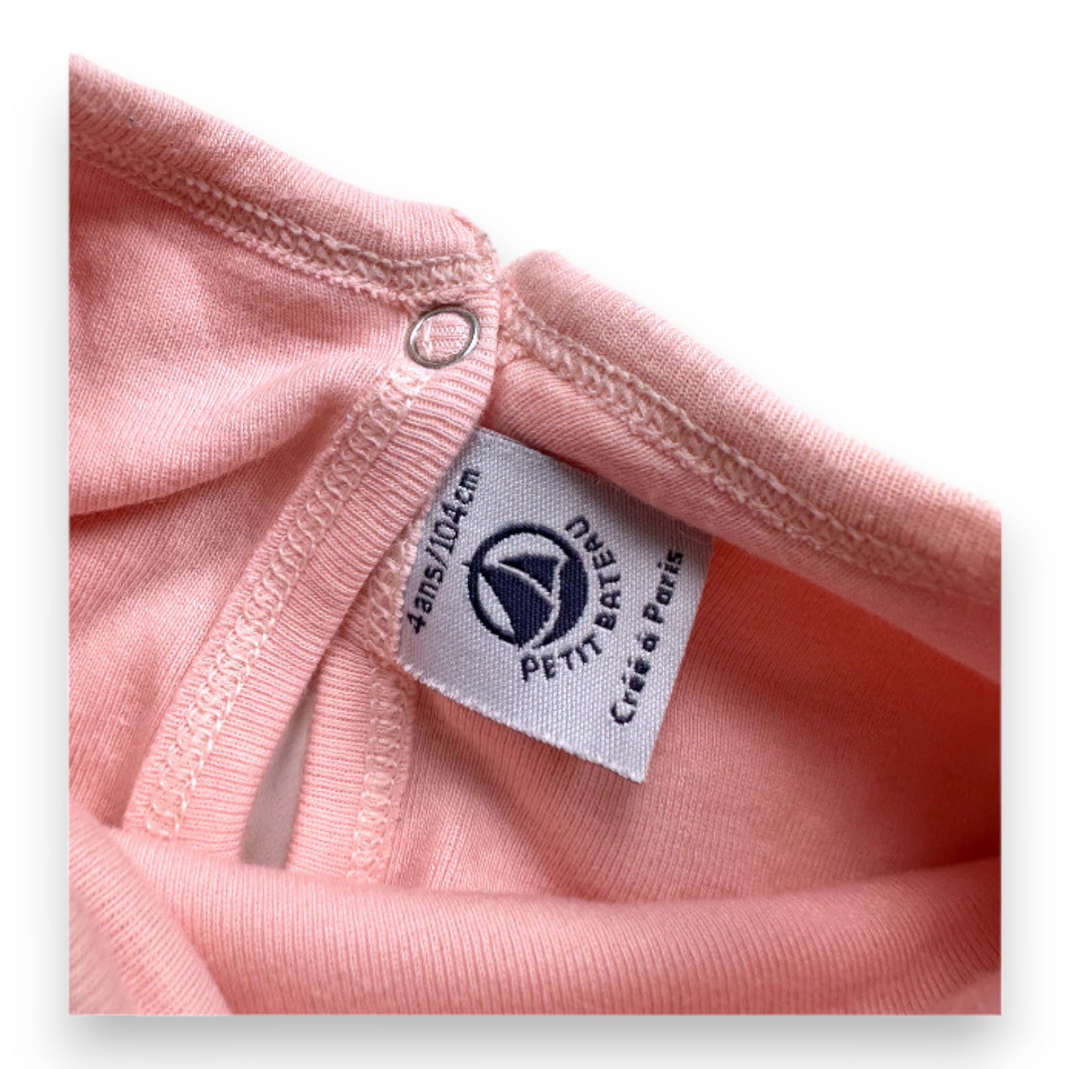 PETIT BATEAU - Pink long-sleeved t-shirt - 4 years