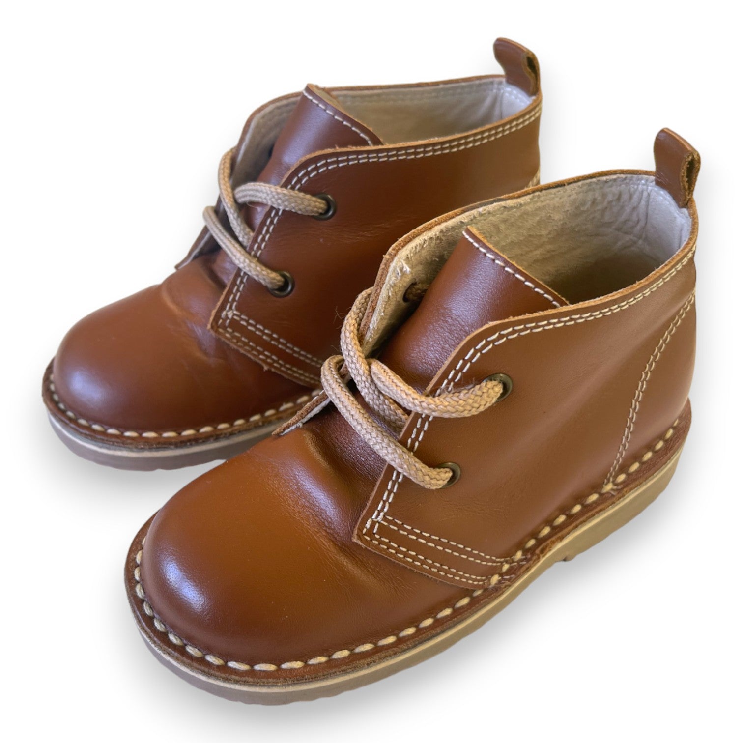 LA COQUETA - Chaussures en cuir marron à lacets - 24