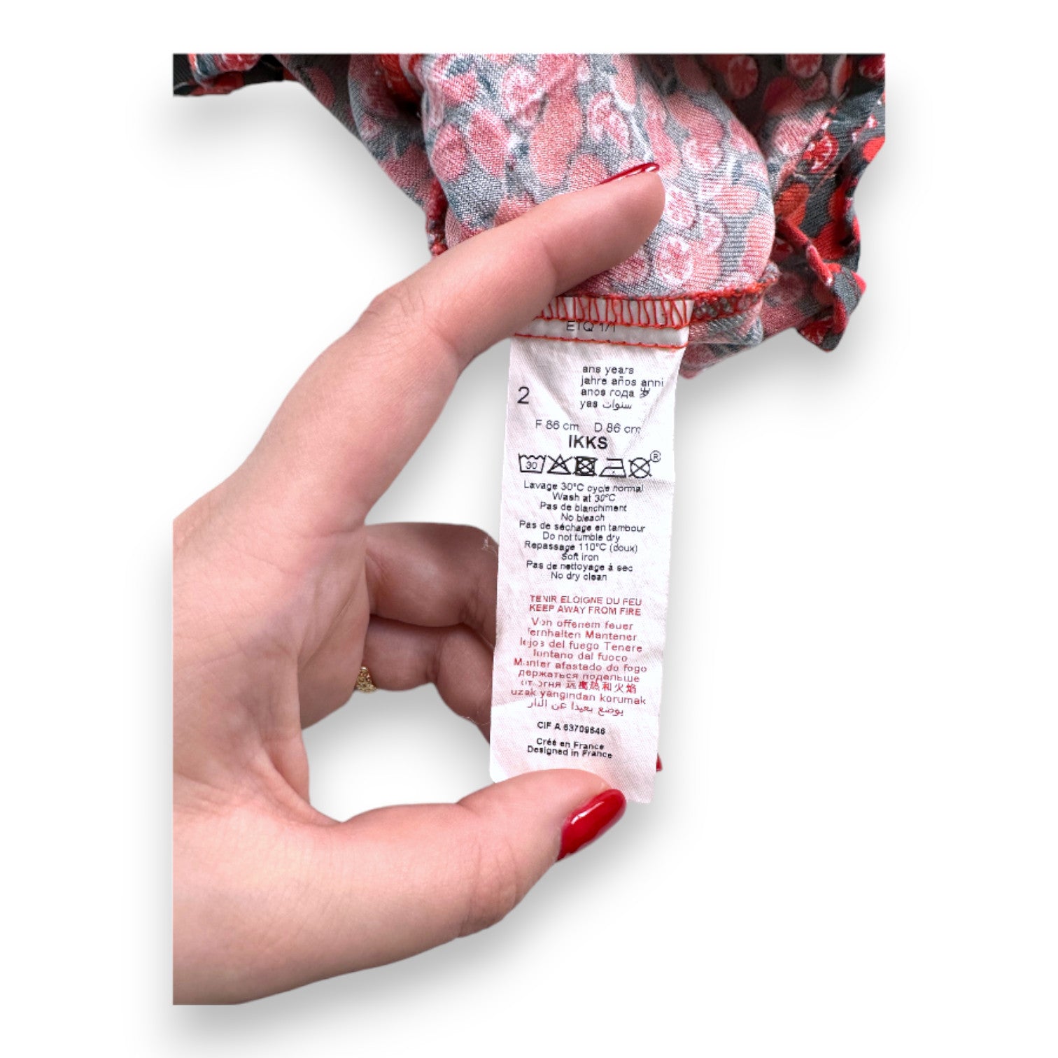 IKKS - T-shirt orange et vert avec imprimés - 2 ans