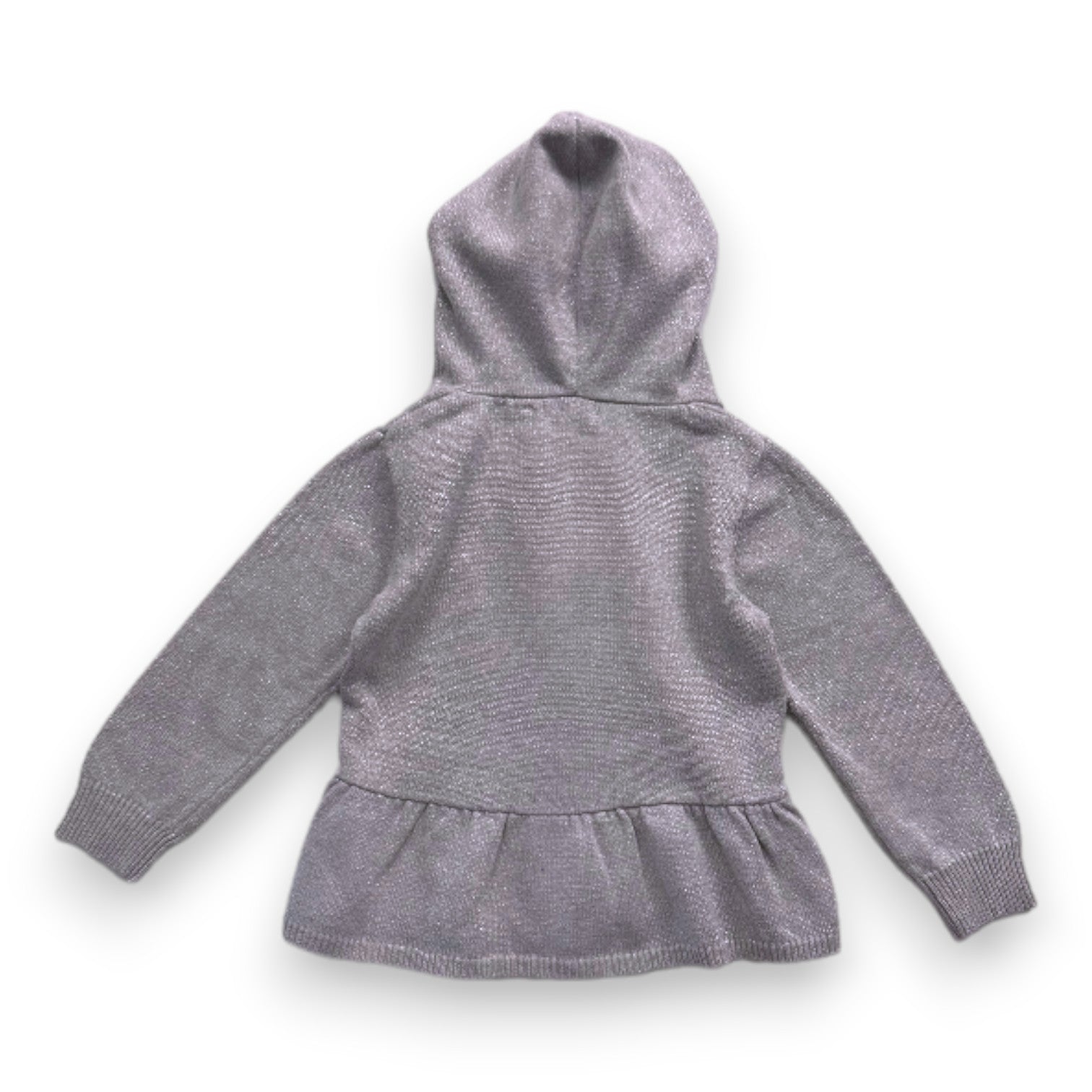 IKKS - Graue Strickjacke mit Reißverschluss und Payettes - 18 Monate