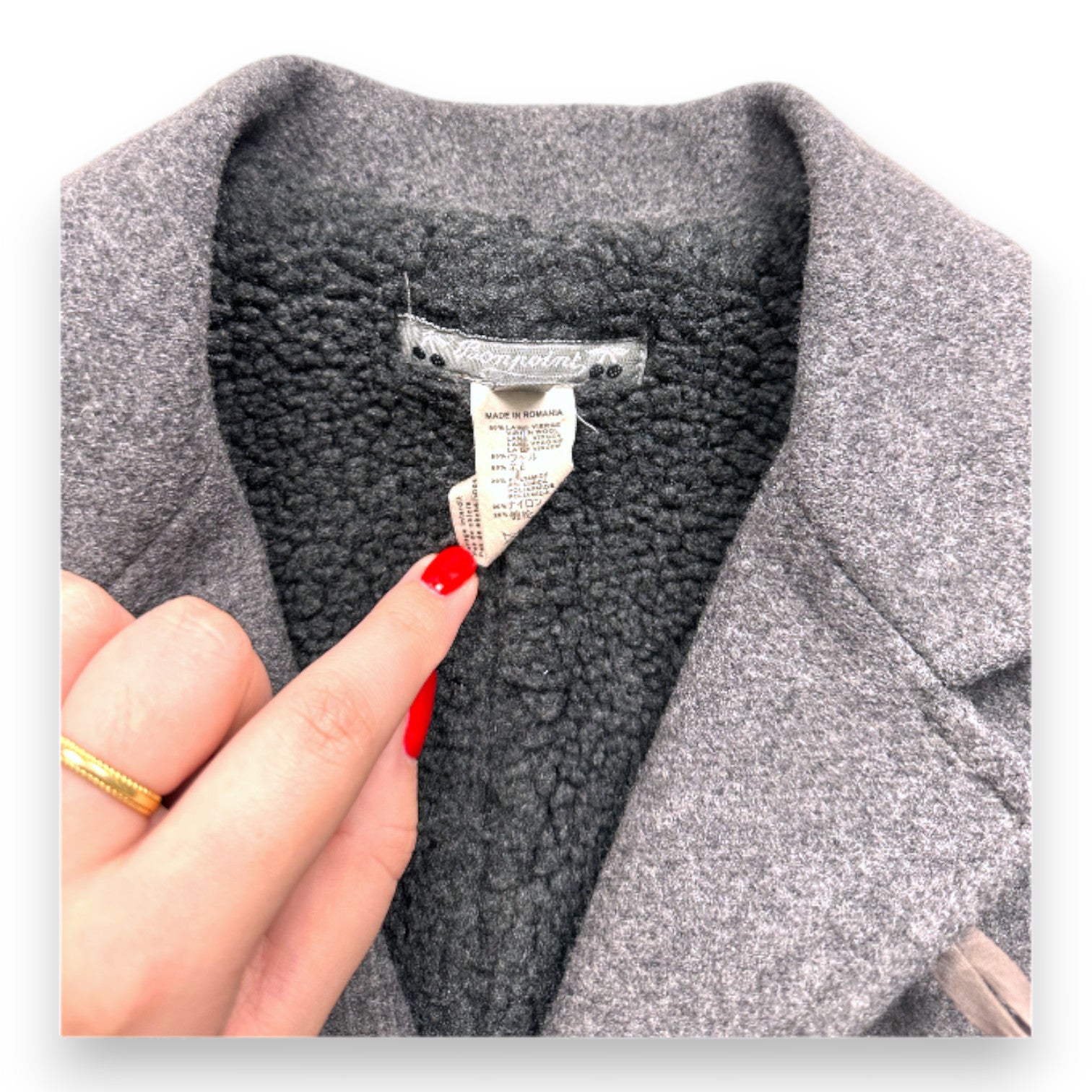 BONPOINT - Manteau gris en laine - 12 ans