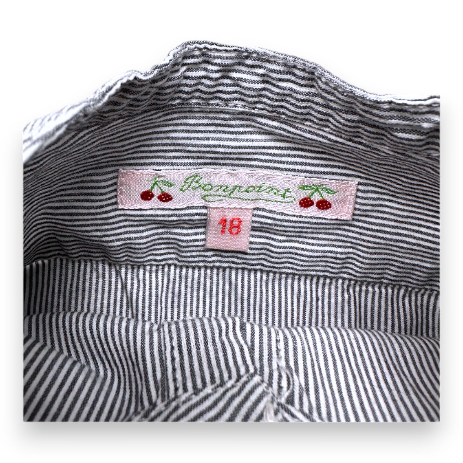 BONPOINT - Schwarz-weiß gestreifte Bluse - 18 Monate