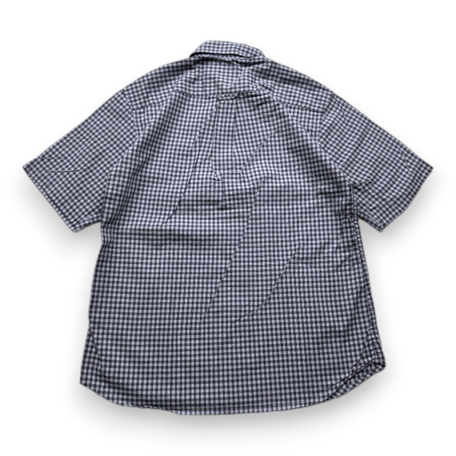 BONPOINT - Chemise à manches courtes bleue à carreaux - 10 ans