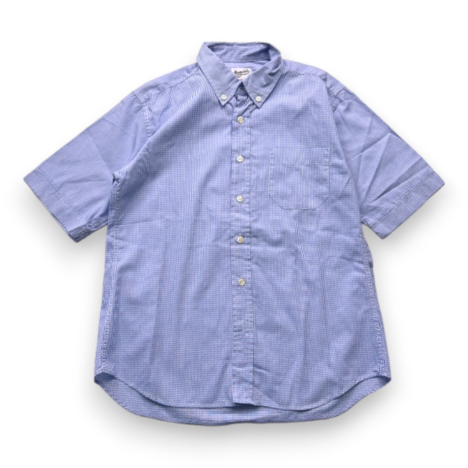 BONPOINT - Chemise à manches courtes bleue à carreaux - 10 ans
