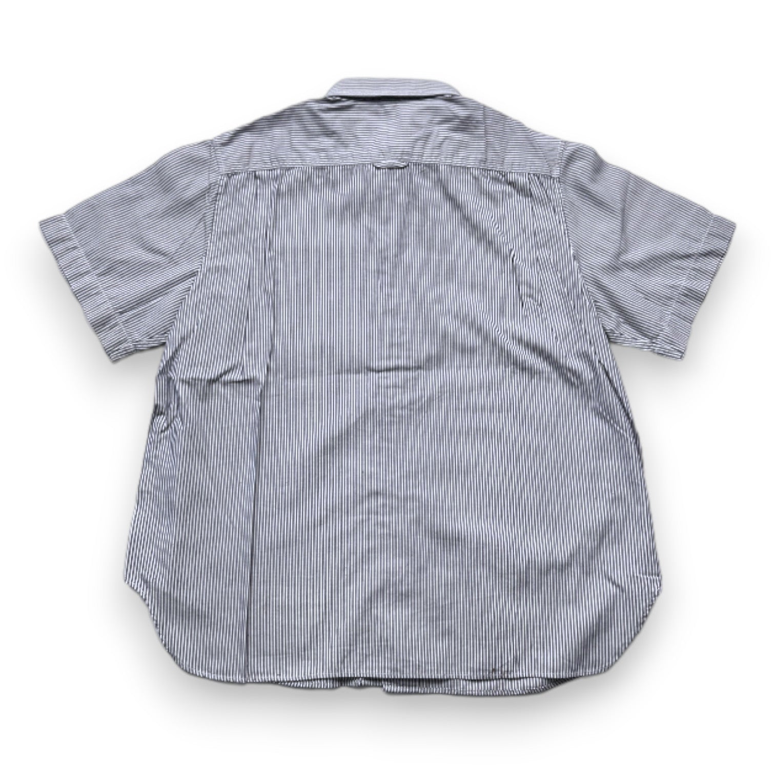 BONPOINT - White and black striped short-sleeved shirt - 10 years