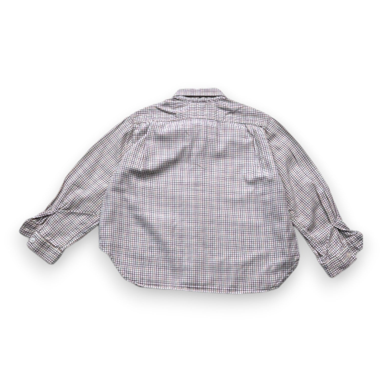 BONPOINT - Beige checked long-sleeved shirt - 3 years