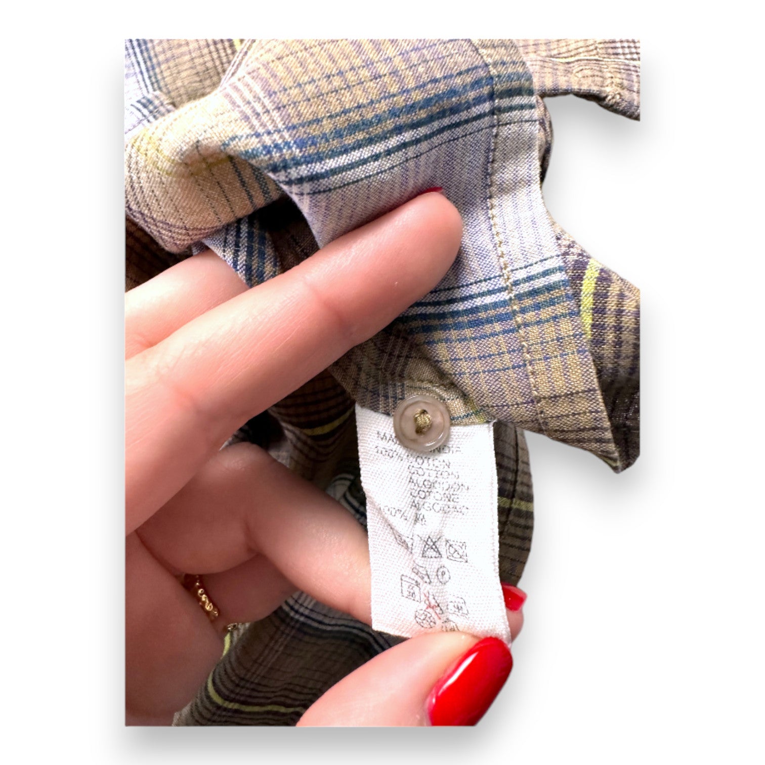 BONPOINT - Blue and brown checked short-sleeved shirt - 2 years