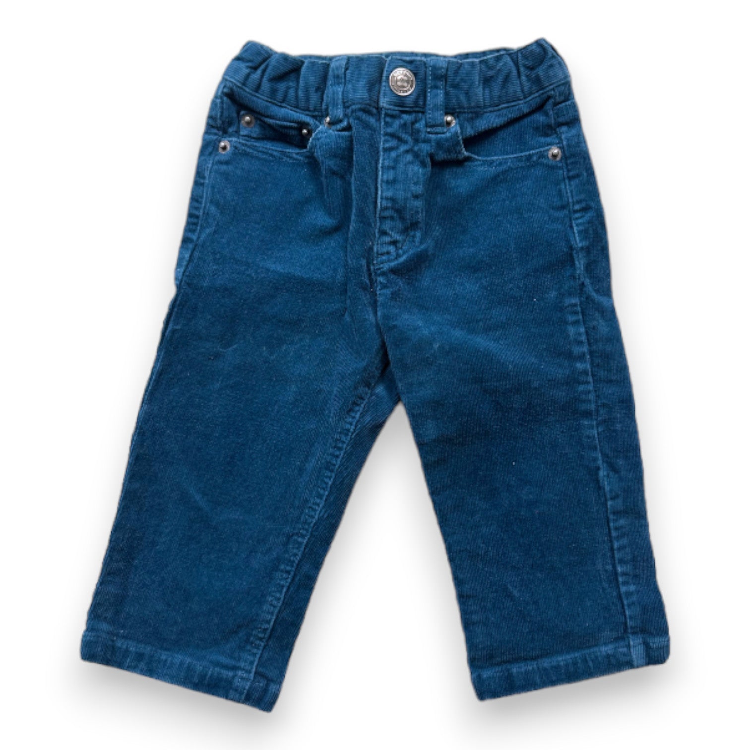 BONPOINT - Pantalon bleu effet velours - 6 mois