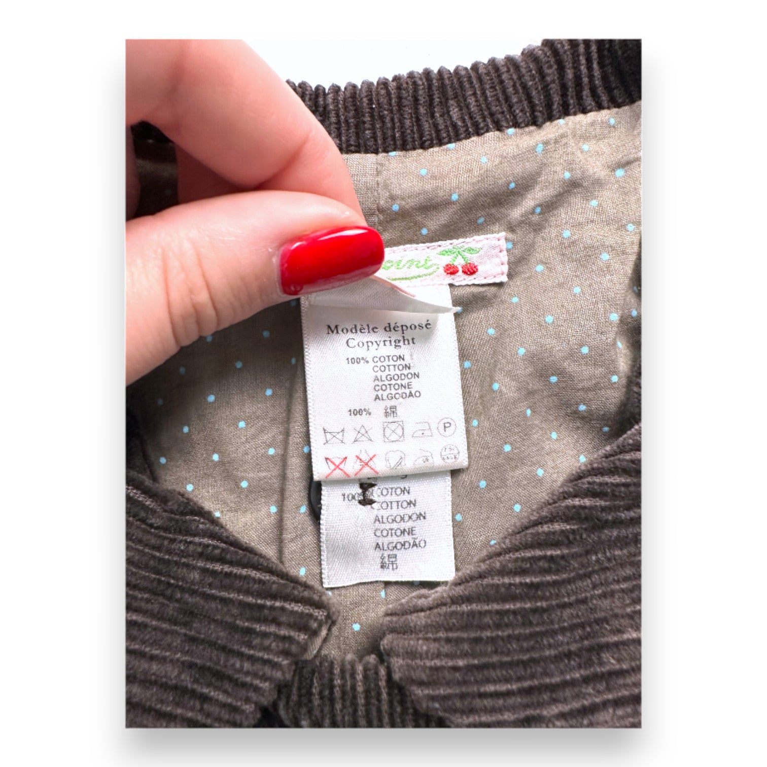 BONPOINT - Brown velvet-effect coat - 14 years old