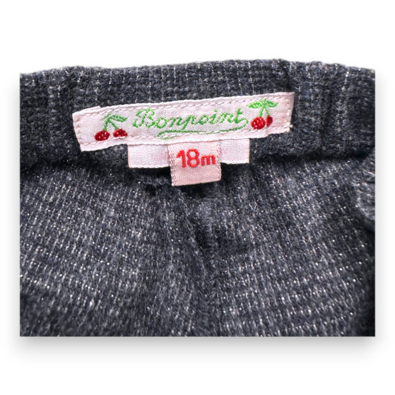 BONPOINT - Pantalon large gris en laine - 18 mois