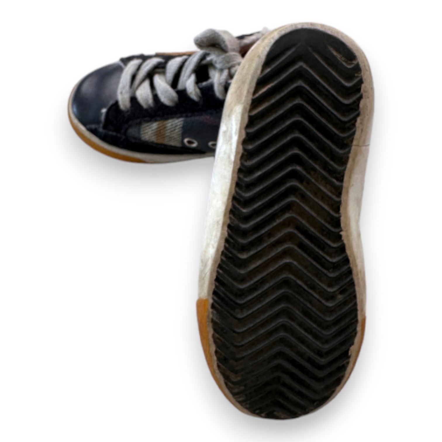 GOLDEN GOOSE - Rot-blau karierte Sneakers - 24