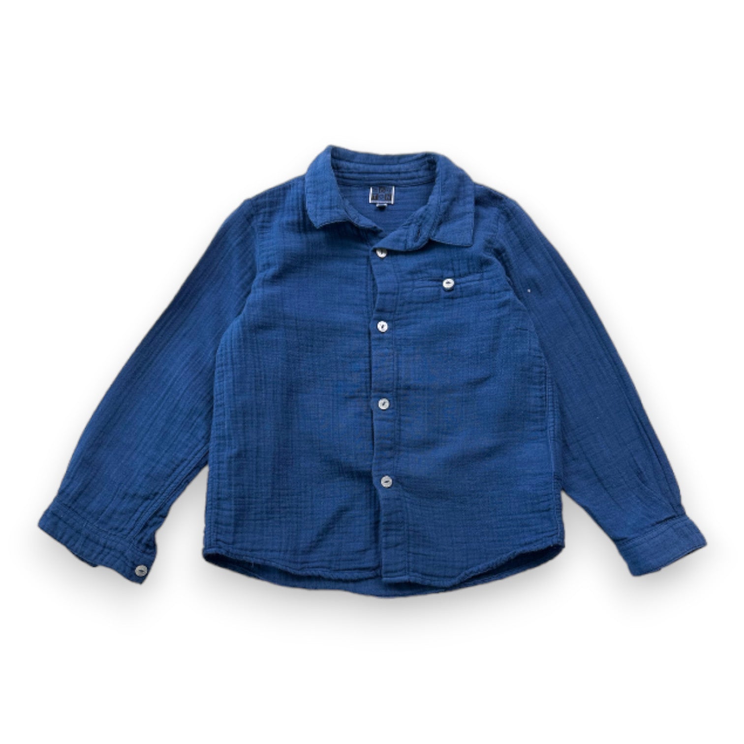 BONTON - Chemise bleue à manches longues - 4 ans