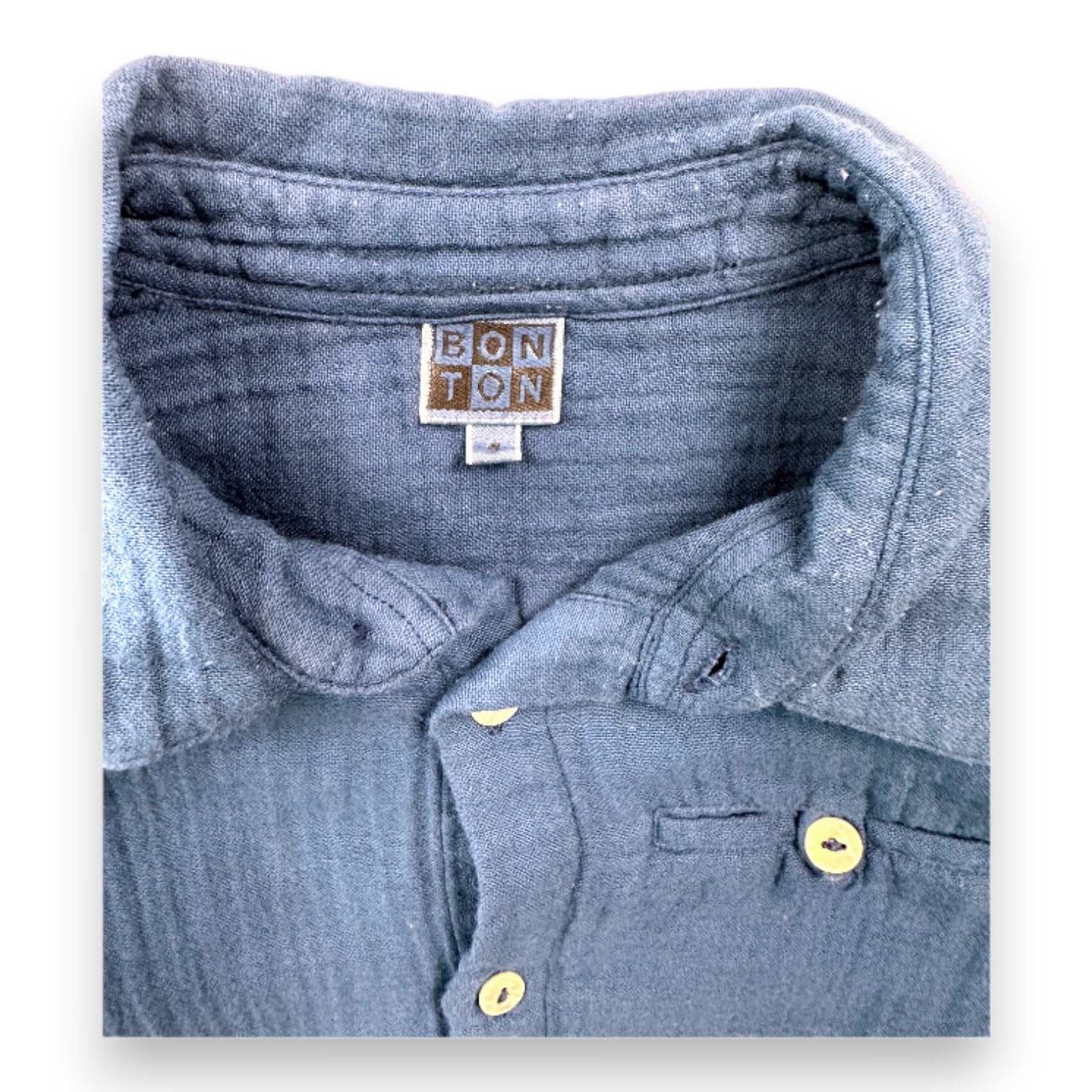 BONTON - Blaues Langarmshirt - 4 Jahre