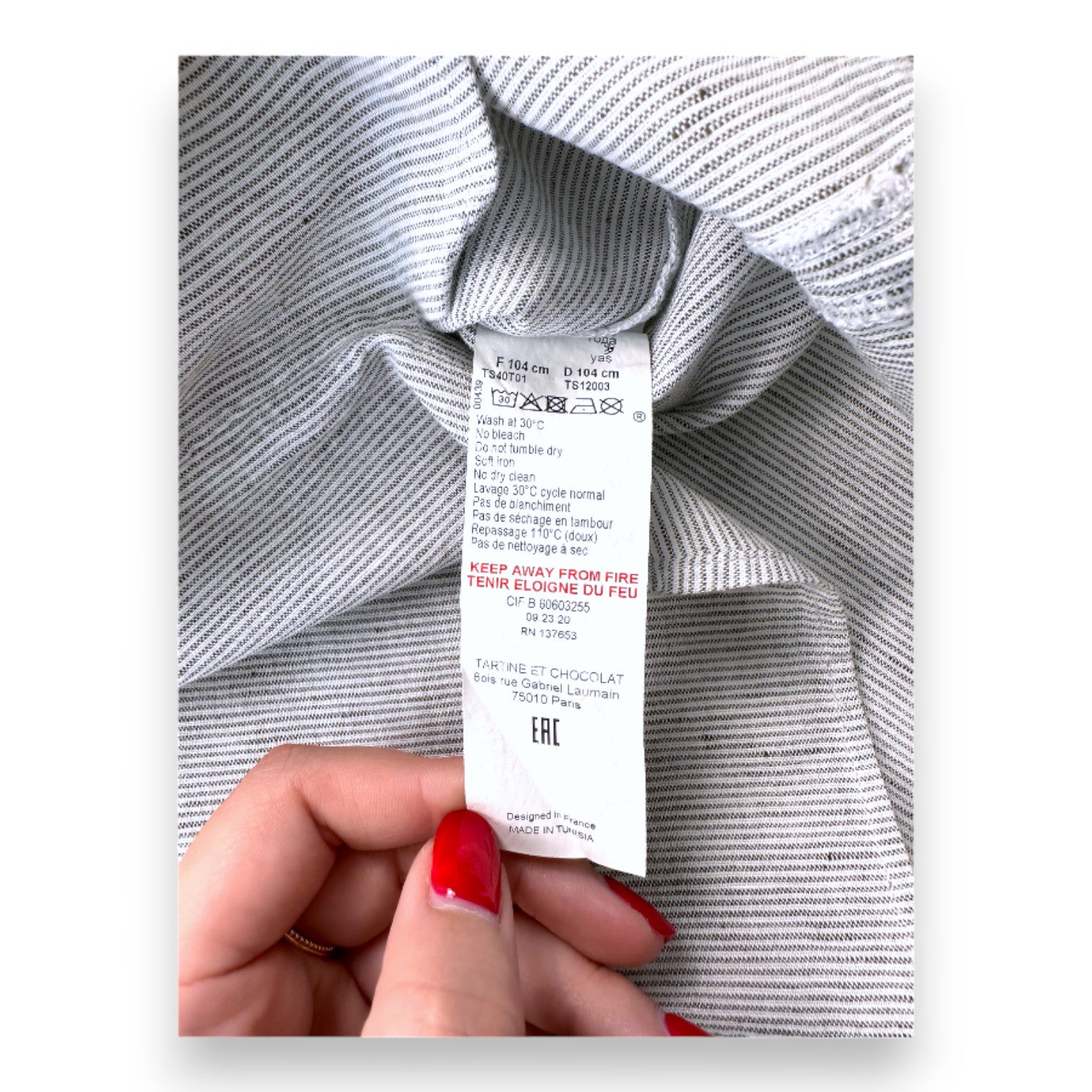 TARTINE & CHOCOLAT - Chemise à manches longues blanche à rayures - 4 ans