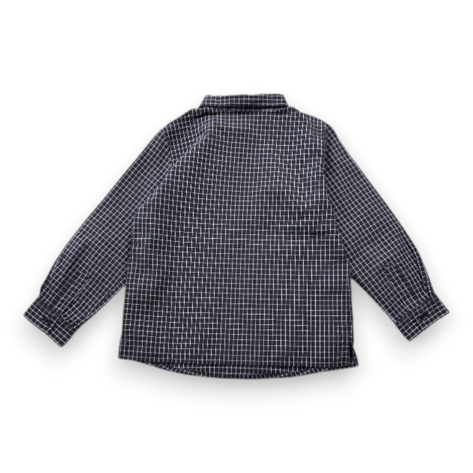 BONPOINT - Chemise à manches longues noire à carreaux - 4 ans