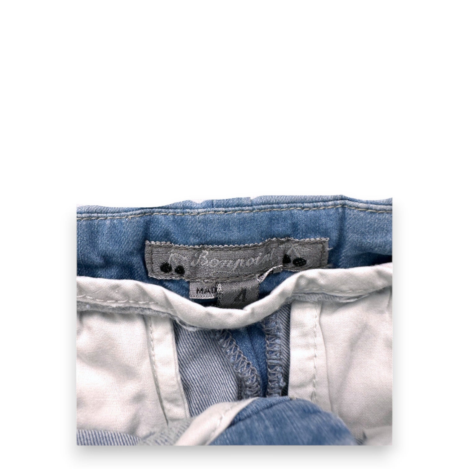 BONPOINT - Blue denim shorts - 4 years
