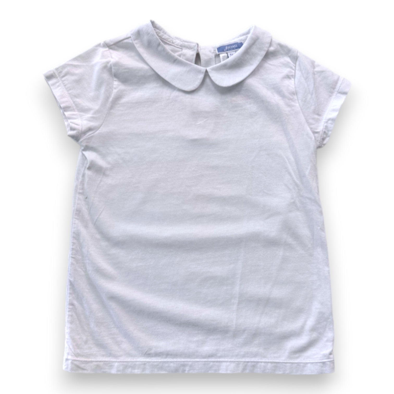 JACADI - White short-sleeved T-shirt - 6 years