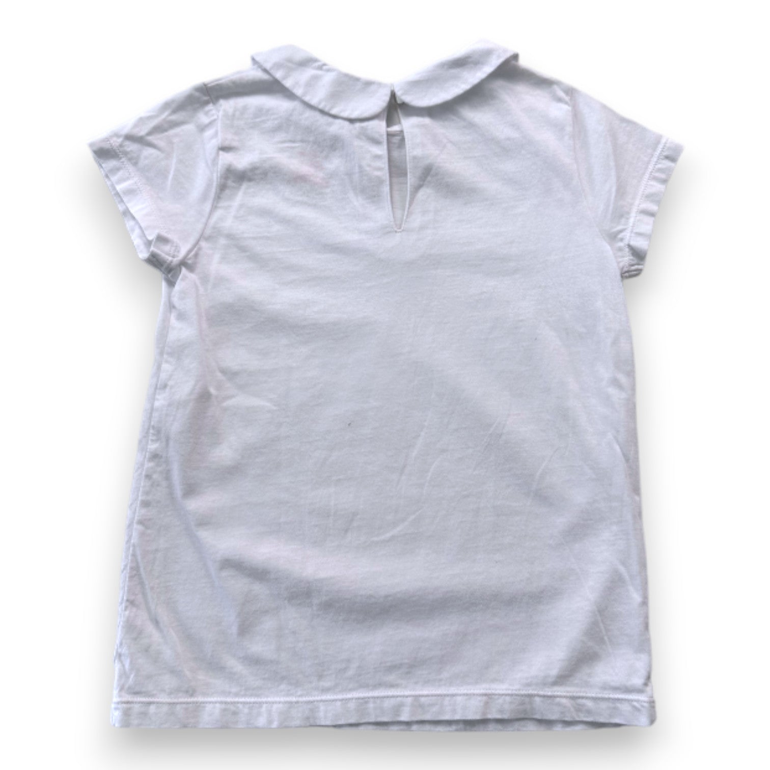 JACADI - White short-sleeved T-shirt - 6 years