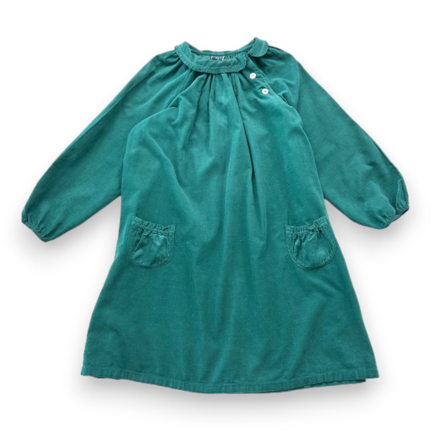 BONTON - Robe verte en velours - 8 ans