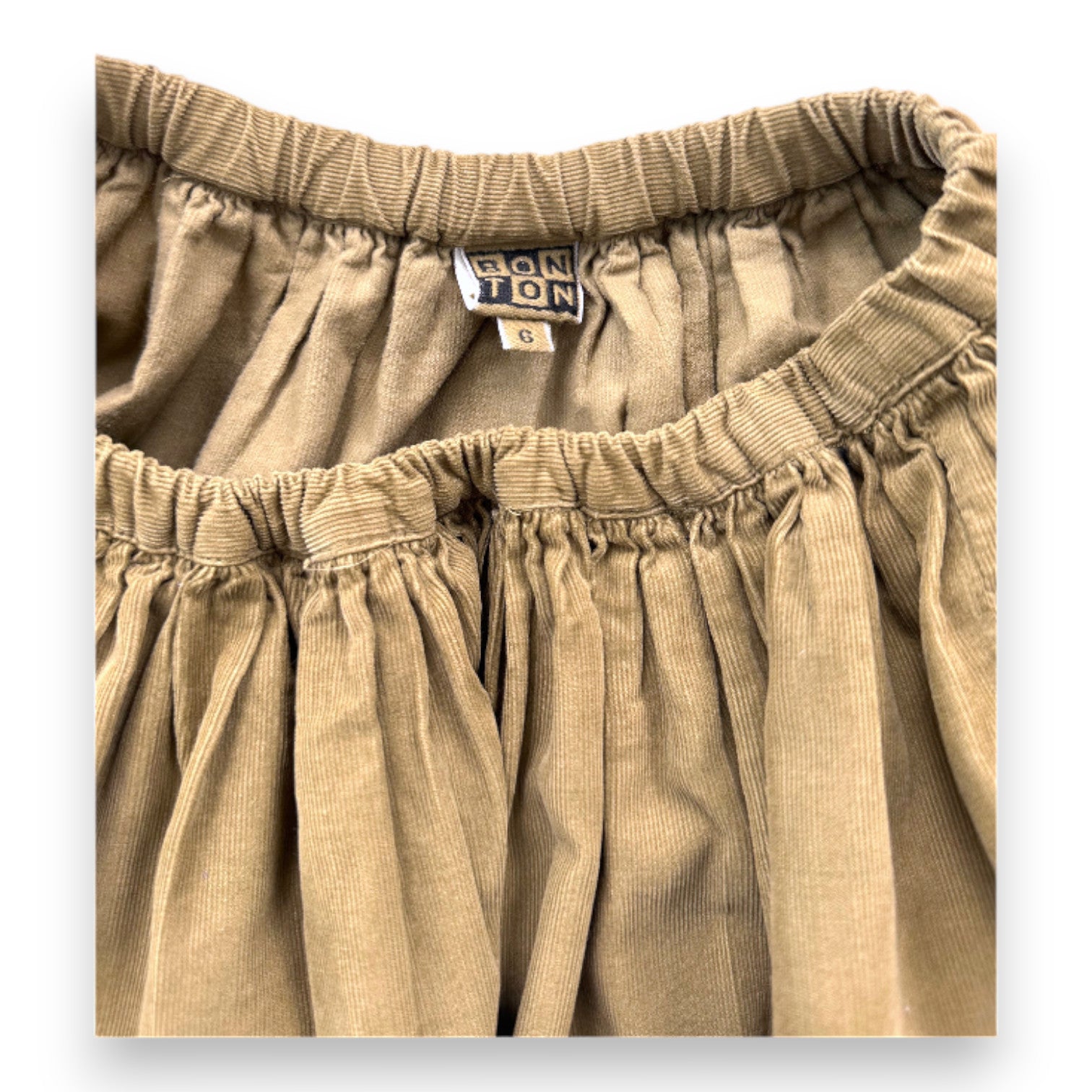 BONTON - Jupe verte en velours - 6 ans