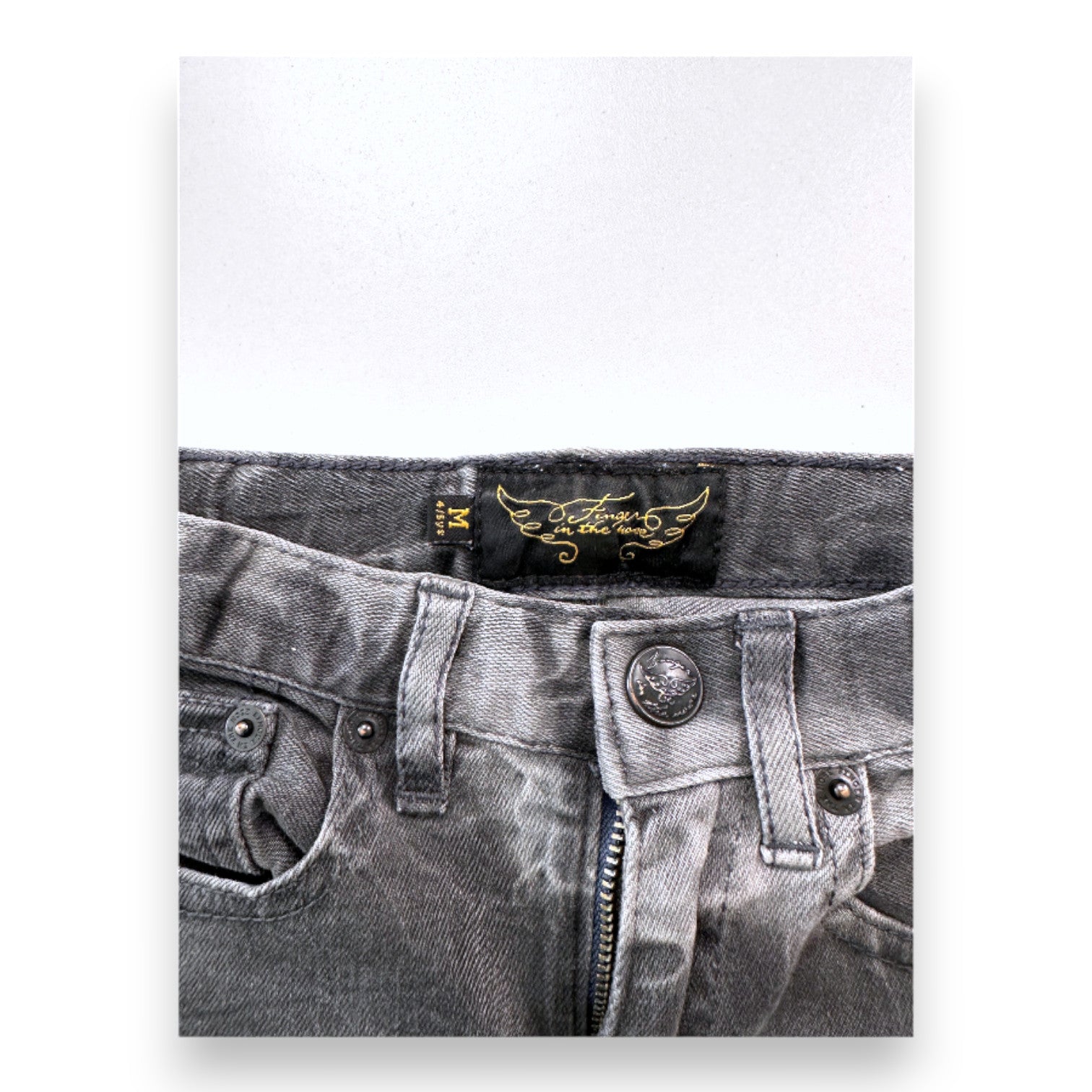 FINGER IN THE NOSE - Jean gris et noir - 4 ans