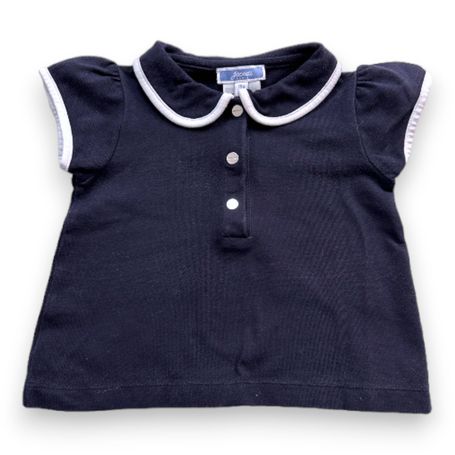 JACADI - Marineblaues Poloshirt - 18 Monate