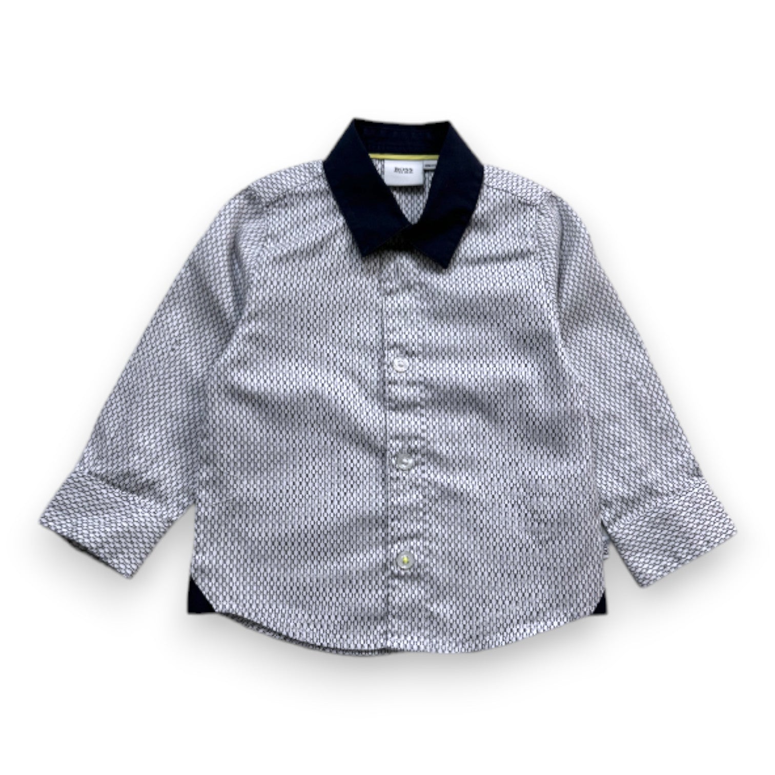 HUGO BOSS - Weißes Hemd mit blauen Mustern - 18 Monate