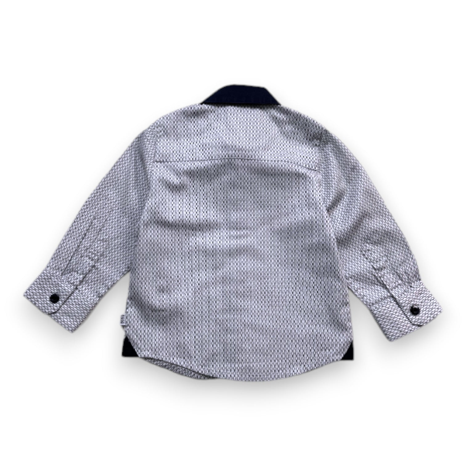 HUGO BOSS - Weißes Hemd mit blauen Mustern - 18 Monate