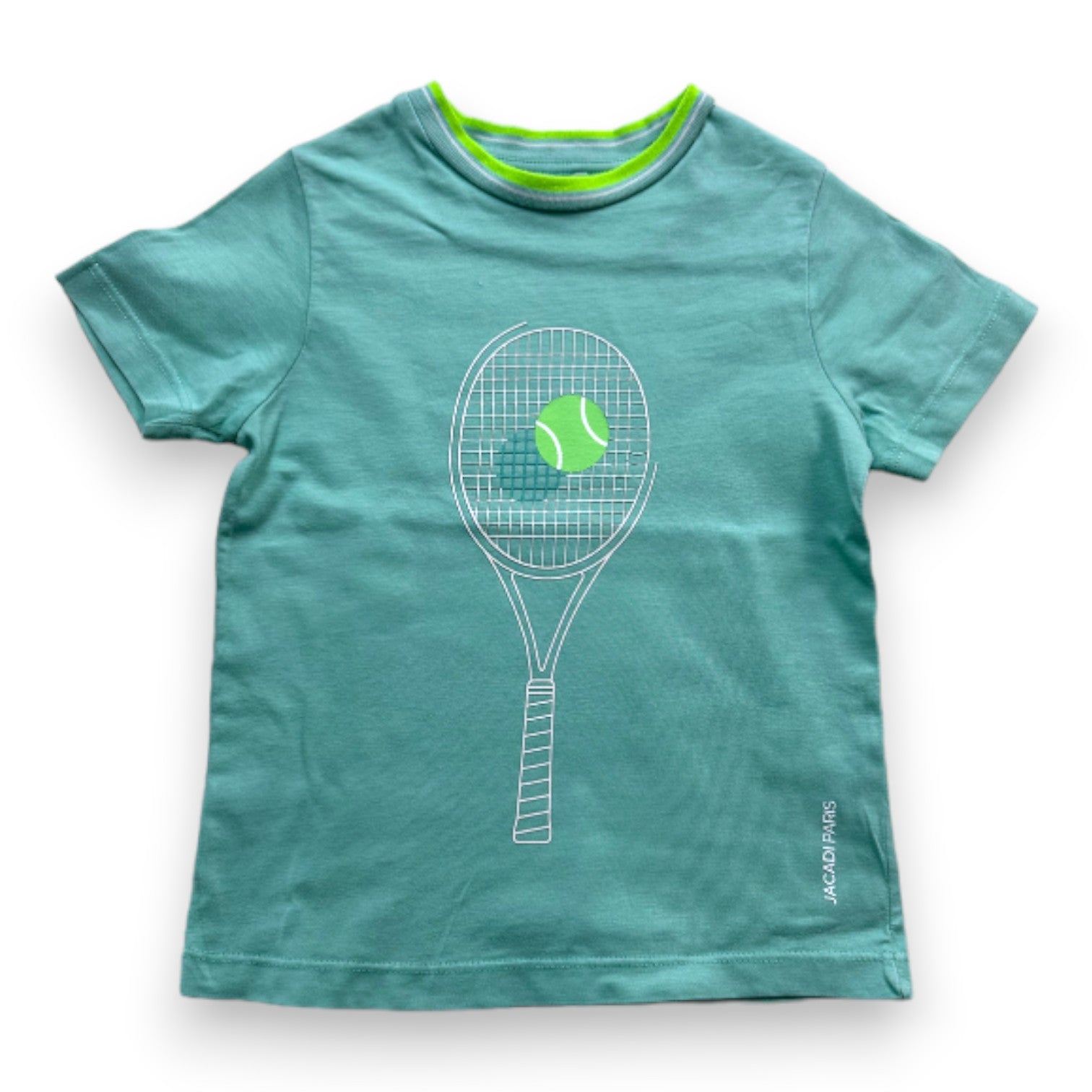 JACADI - Blaues T-Shirt mit Aufdruck - 4 Jahre