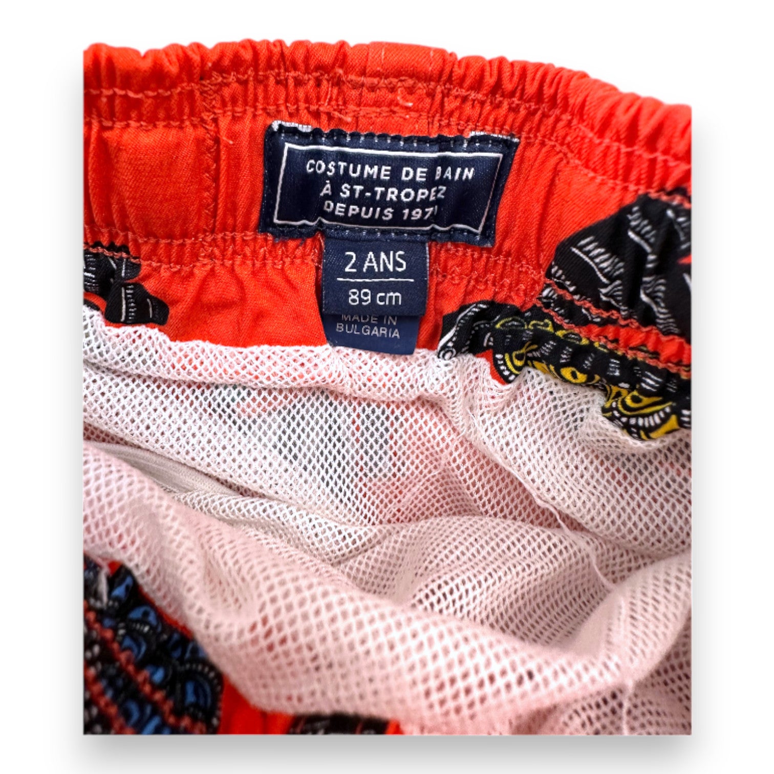 VILEBREQUIN - Rote Badeshorts mit Aufdrucken - 2 Jahre