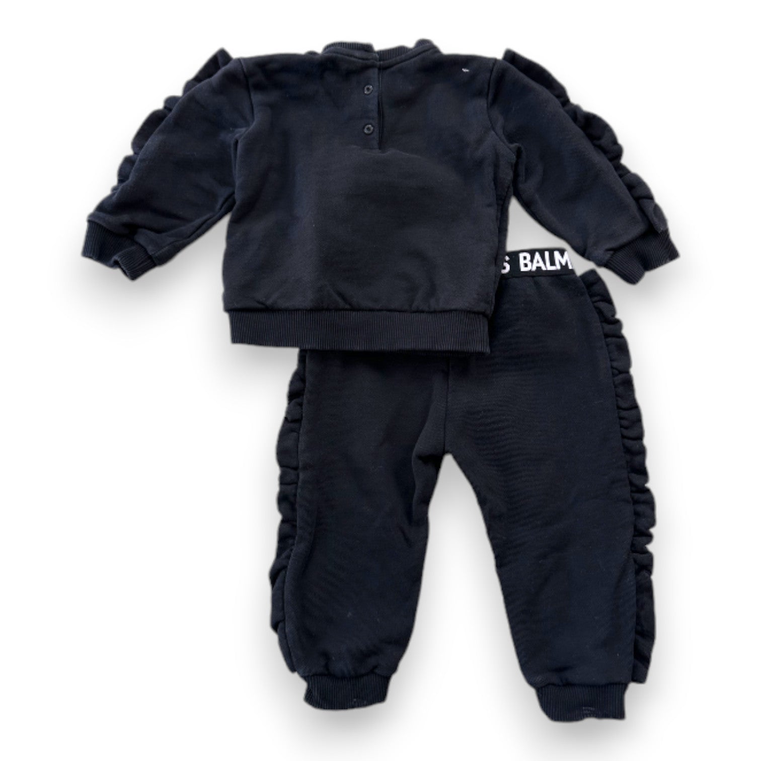 BALMAIN - Schwarzes Sweatshirt und Jogginganzug - 12 Monate